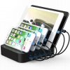 USB Charging Station 5-Port Desktop Stand Organizer for iPhone, iPad, Tablets