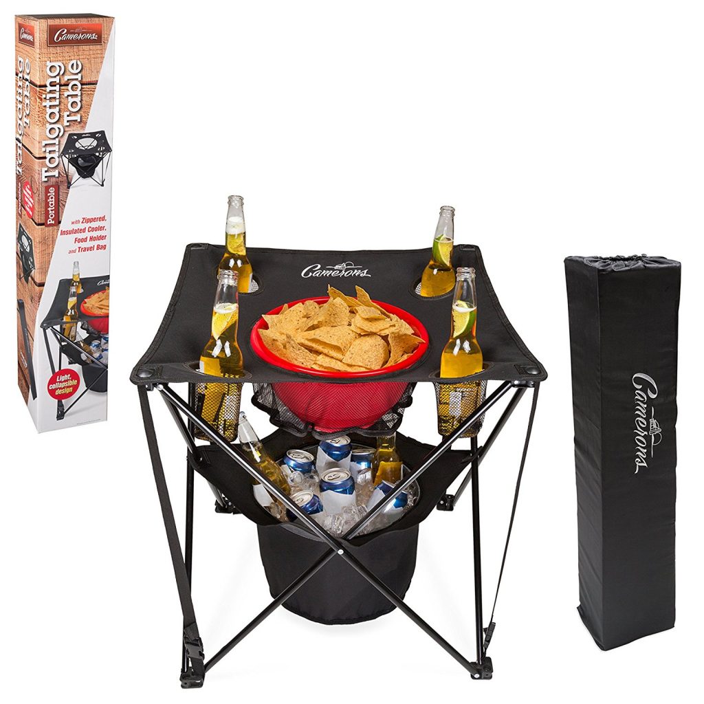 Tailgating Folding Table with Insulated Cooler
